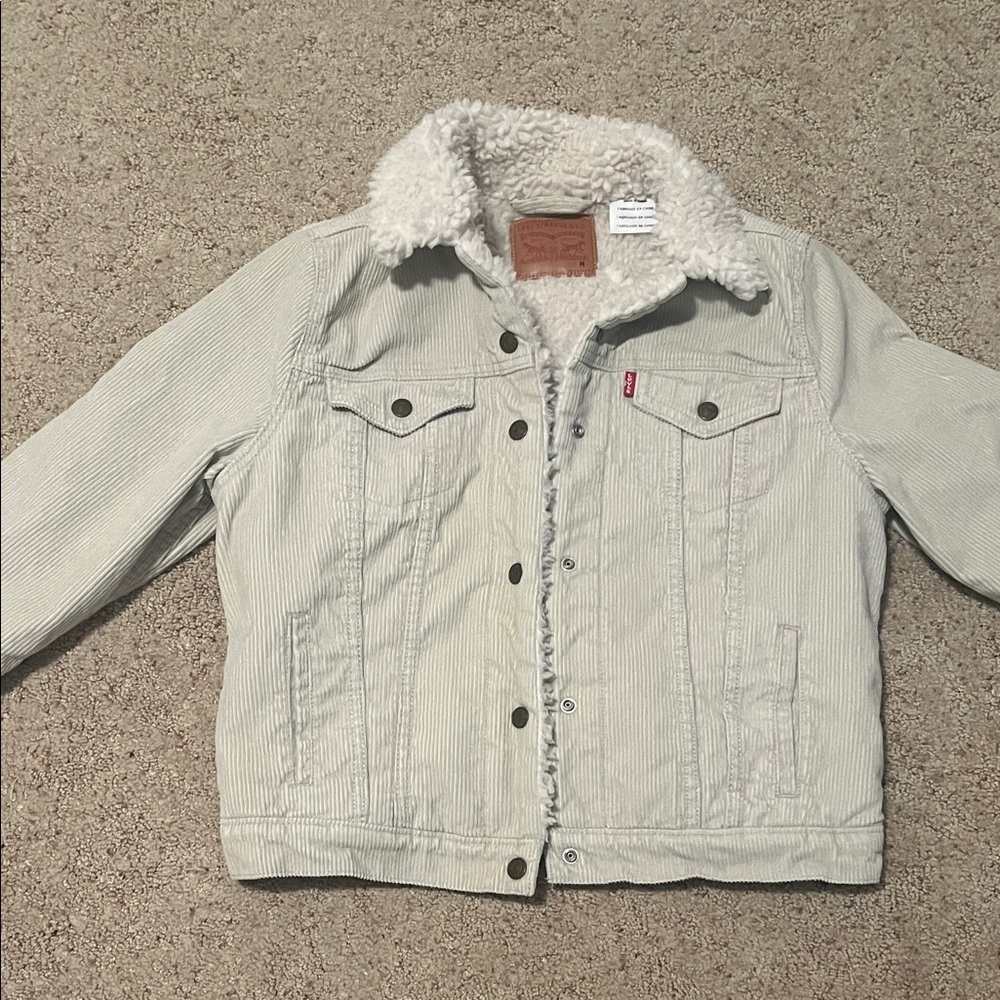 Levi's Cream Corduroy Sherpa Jacket